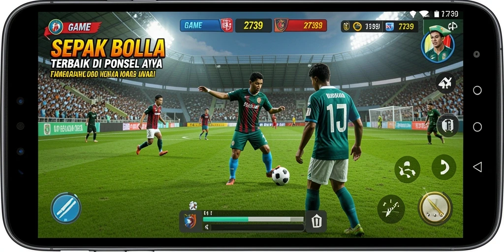 Tangkapan layar permainan <strong>2739</strong> menunjukkan aksi sepak bola yang intens.