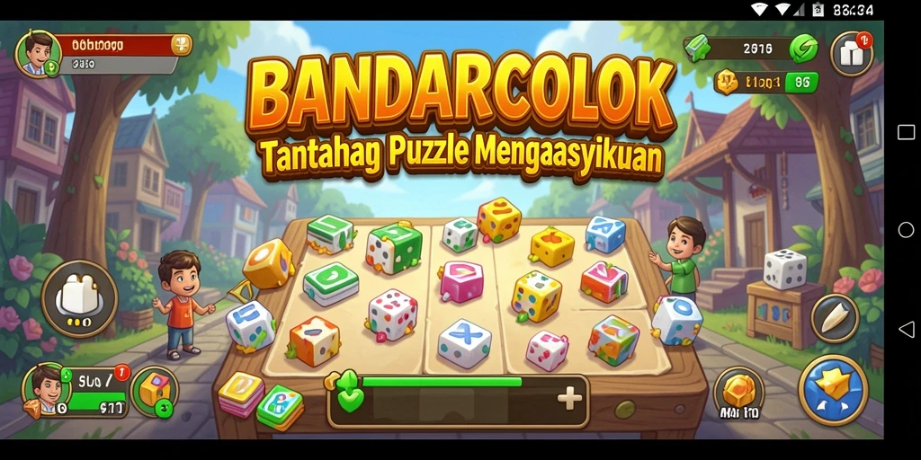 Tampilan menawan dari gameplay puzzle dalam BANDARCOLOK.