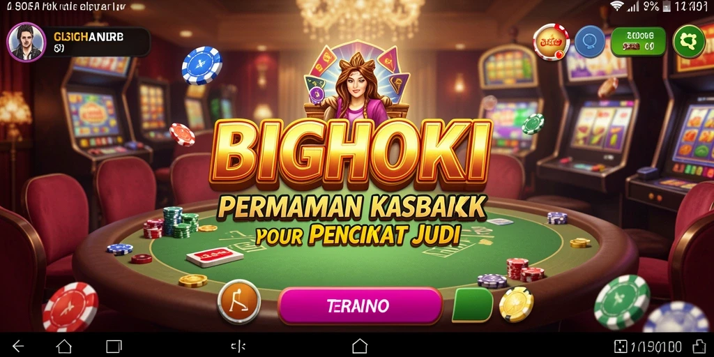 Tampilan permainan Kasino yang menarik dan realistis di BIGHOKI.