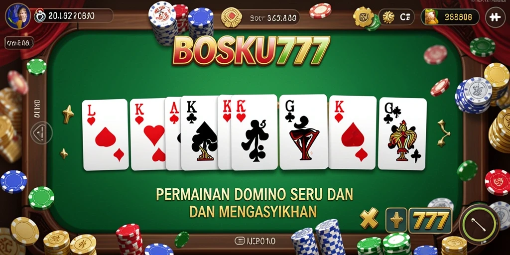 Tangkapan layar gameplay seru dari BOSKU777 yang menampilkan aksi permainan Domino.