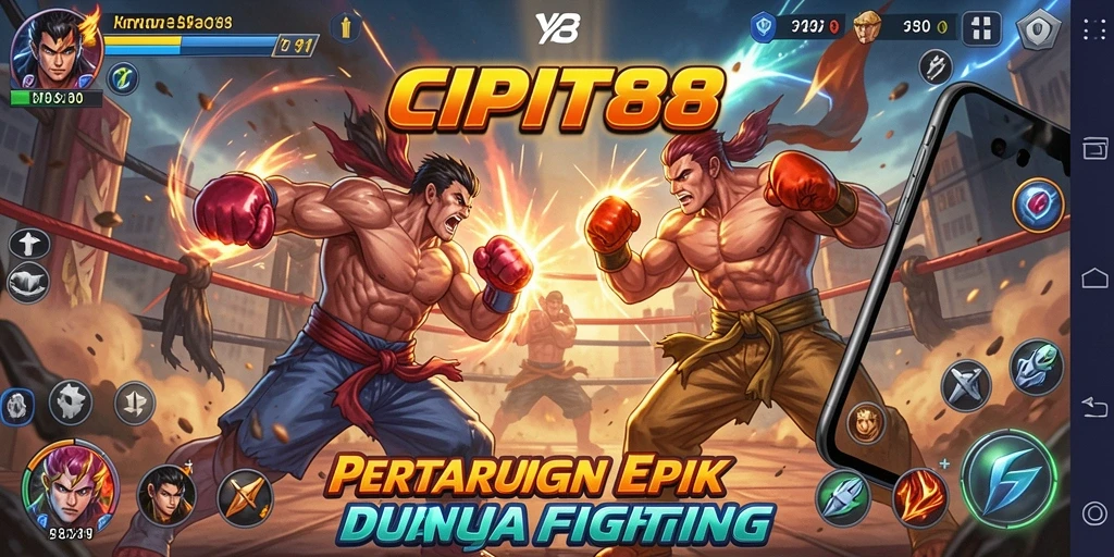 Tangkapan layar menunjukkan aksi pertarungan seru dalam CIPIT88.