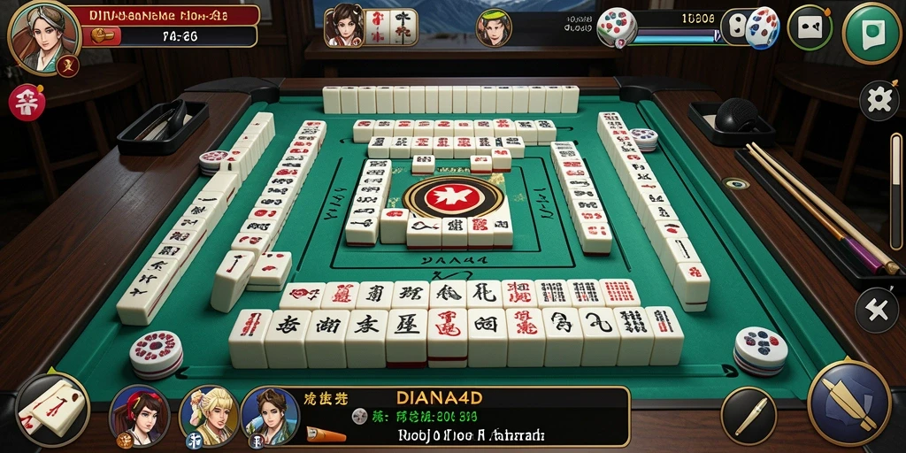 Tampilan menarik dari gameplay Mahjong DIANA4D.