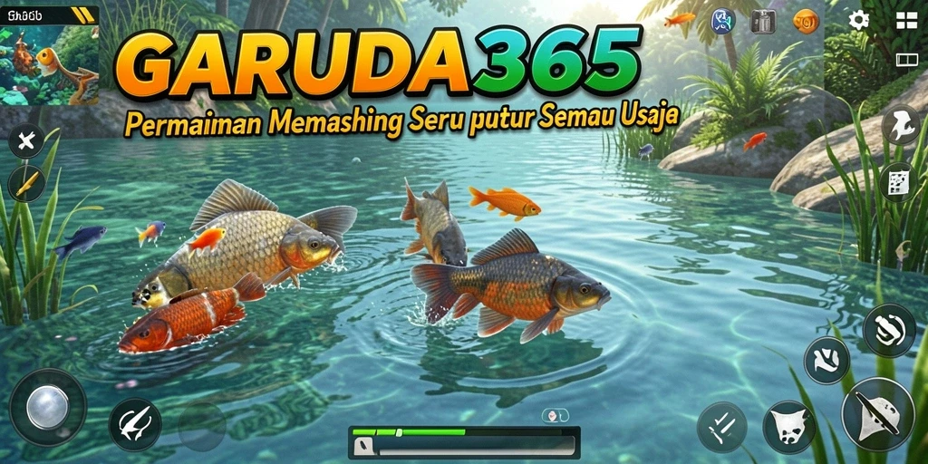 Screenshot GARUDA365 menunjukkan aksi memancing yang seru dan interaktif.