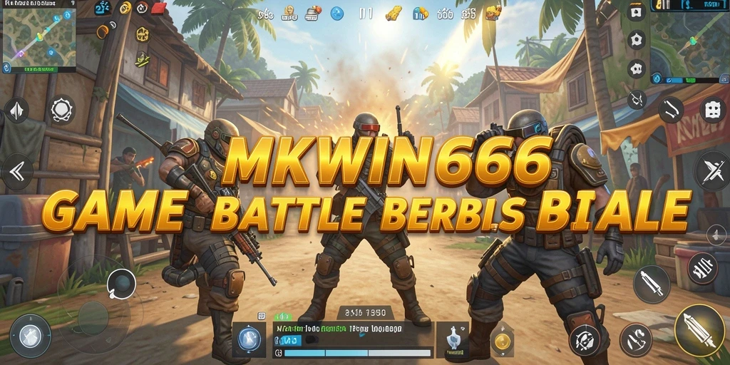 Tampilan gameplay MKWIN666 dalam mode Battle Royale yang mendebarkan.