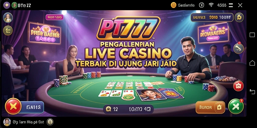 Gameplay Live Casino yang mendebarkan dan interaktif di PT777.