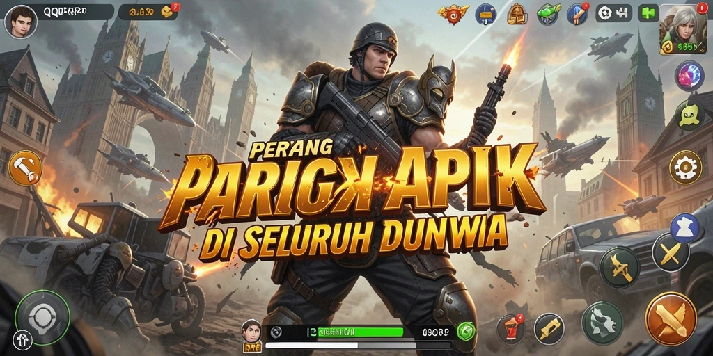 Tampilan aksi intens dari gameplay QQRP yang mendebarkan.