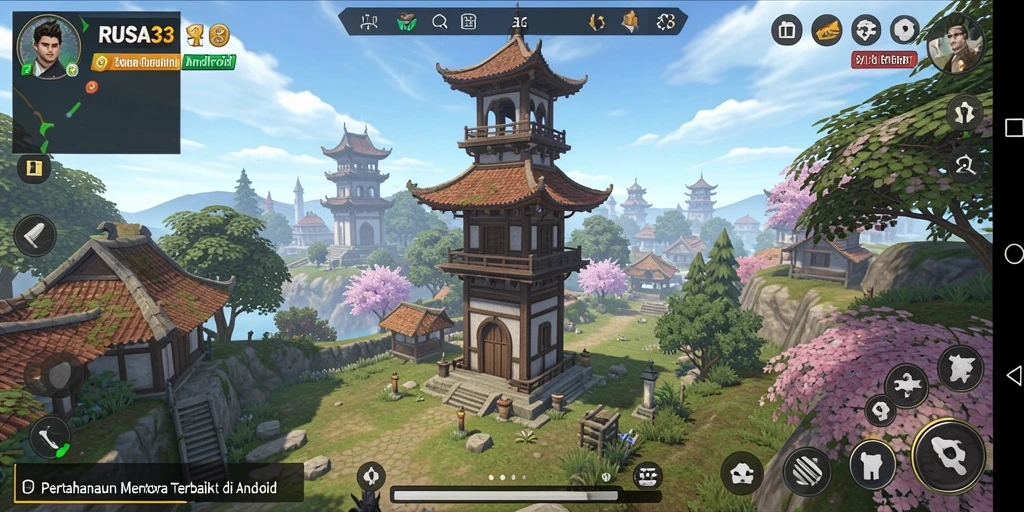Tampilan gameplay RUSA33 yang menegangkan dengan strategi Tower Defense.