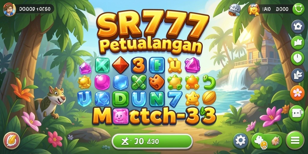 Tampilan gameplay seru dan menantang di SR777 Match-3.