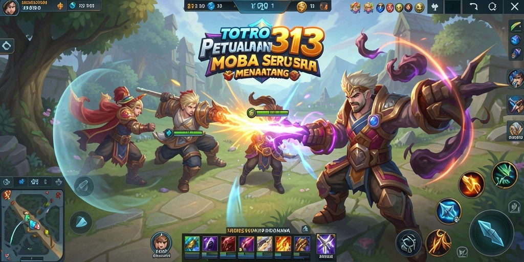 Tampilan gameplay seru dalam TOTO313 dengan pertarungan epik antar karakter.